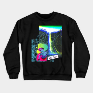 Soultrip Trip Techno Glitch Fun Vaporwave God Crewneck Sweatshirt